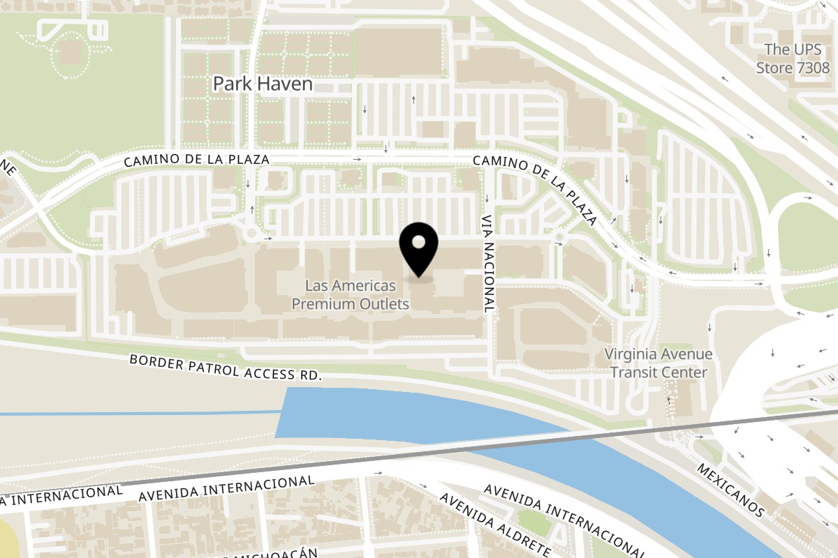 Map showing the location of DABOBA Las Americas on 4345 Camino De La Plaza Ste 320 in San Ysidro